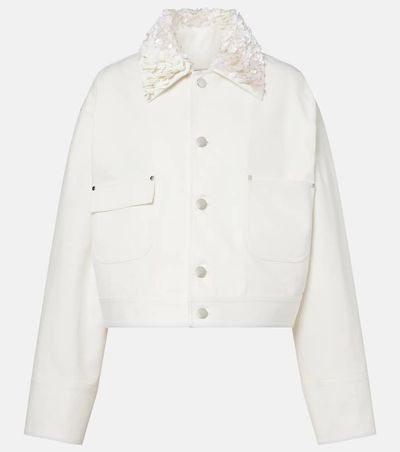 Plan C Sequined Cotton Drill Jacket