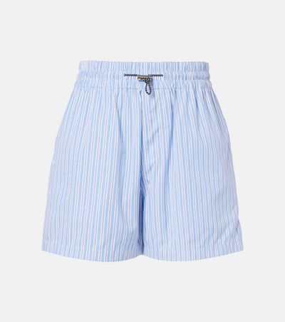Plan C Plan C Striped cotton shorts