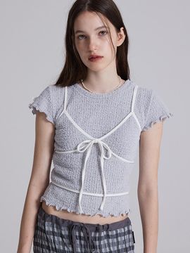 PLASMA SPHERE COMELY SLEEVELESS IN GREY (knit sleeveless)