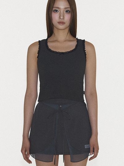 PLASMA SPHERE JOY SLEEVELESS IN DARK GREY (lace sleeveless)