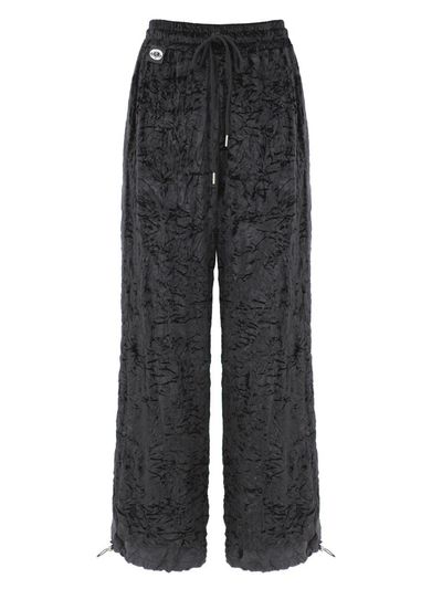 PLASMA SPHERE Pleated Velvet Phantom Pants [Black]