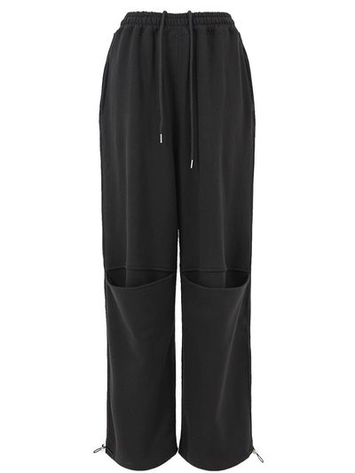 PLASMA SPHERE SLIT PANTS IN BLACK (wide pants)