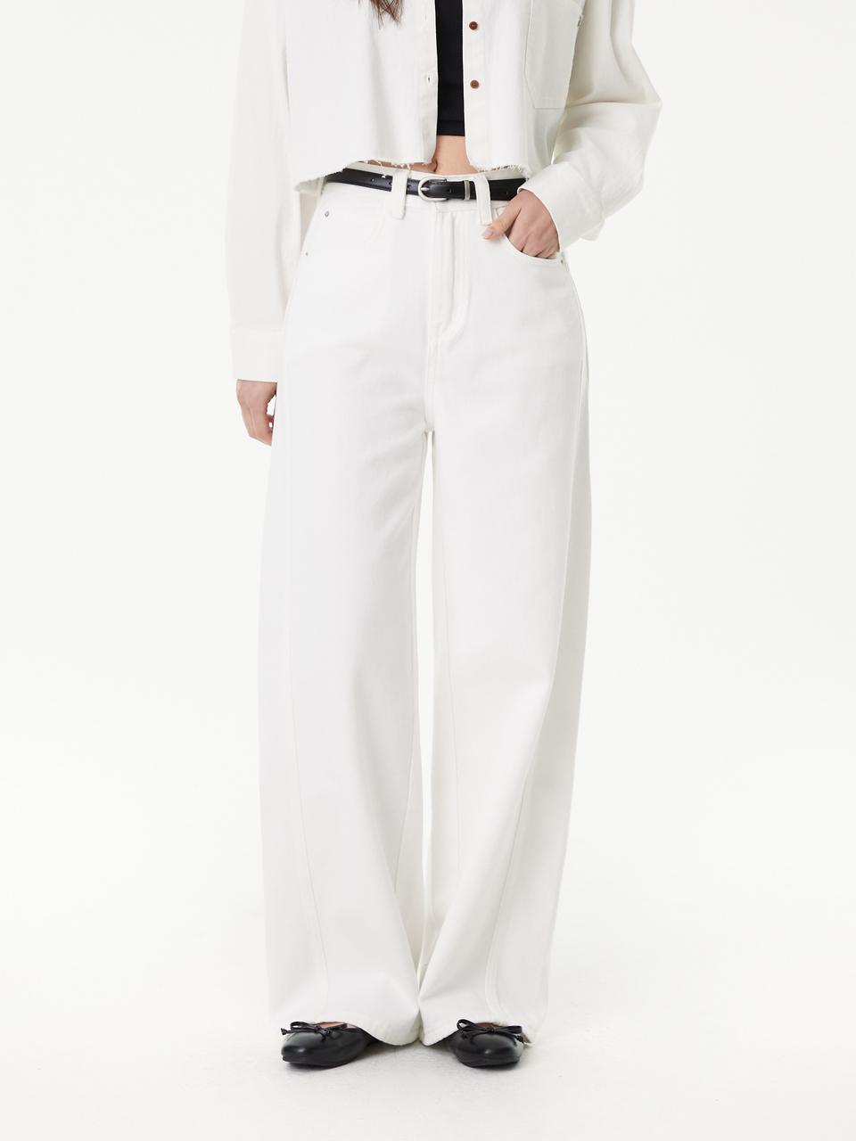 PLASTIC ISLAND Cut Detail Denim Pants (PR2DP331)