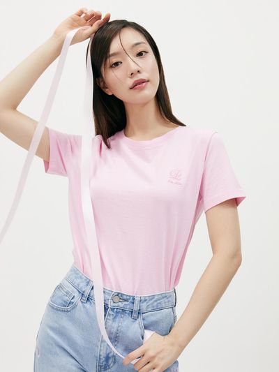 PLASTIC ISLAND Embroidered Relaxed Fit Cotton T-shirt (PR2CH367)