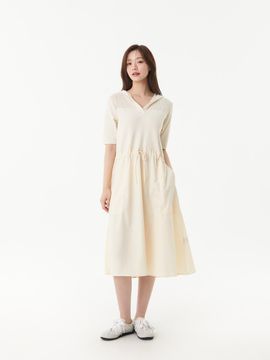 PLASTIC ISLAND Knit Hoodie String Maxi Dress (PR2WO906)