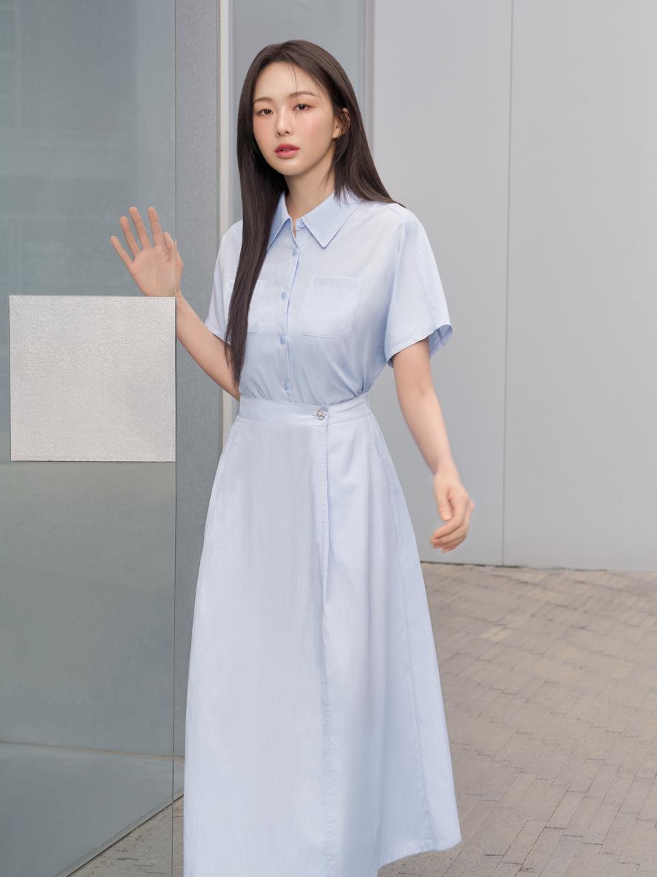 PLASTIC ISLAND Modified Sleeve Two-in-One Dress (PR2WO564)