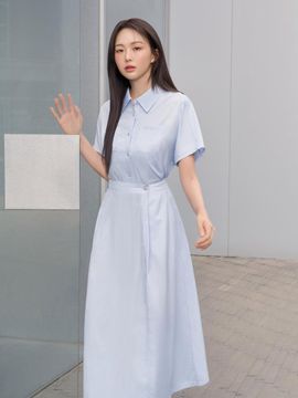 PLASTIC ISLAND Modified Sleeve Two-in-One Dress (PR2WO564)
