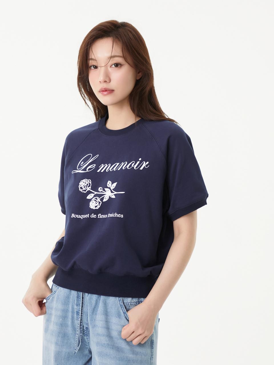 PLASTIC ISLAND Printed Short-Sleeve Sweatshirt T-shirt (PR2CH901)