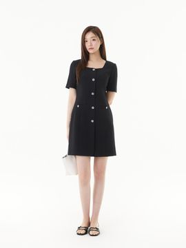 PLASTIC ISLAND Tweed Mini Dress (PR2WO064)