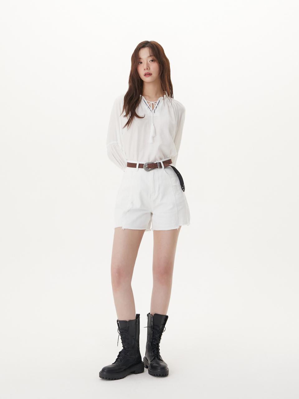 PLASTIC ISLAND Vintage Denim Short Pants (PR2DP568)