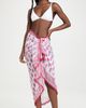 Playa Lucila Playa Lucila Border Print Sarong Pink One Size - 5