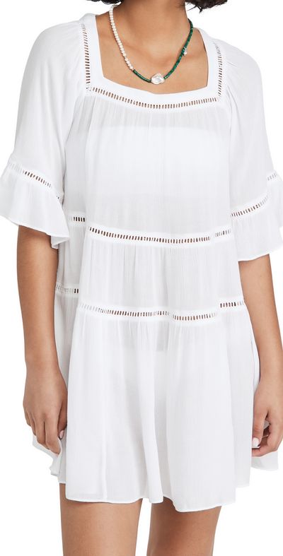 Playa Lucila Playa Lucila Drop Waist Mini Dress White XS