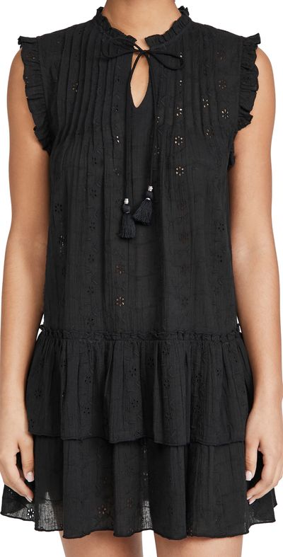 Playa Lucila Playa Lucila Eyelet Dress Black XS