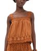 Playa Lucila Playa Lucila Eyelet Tank Tobacco - 1