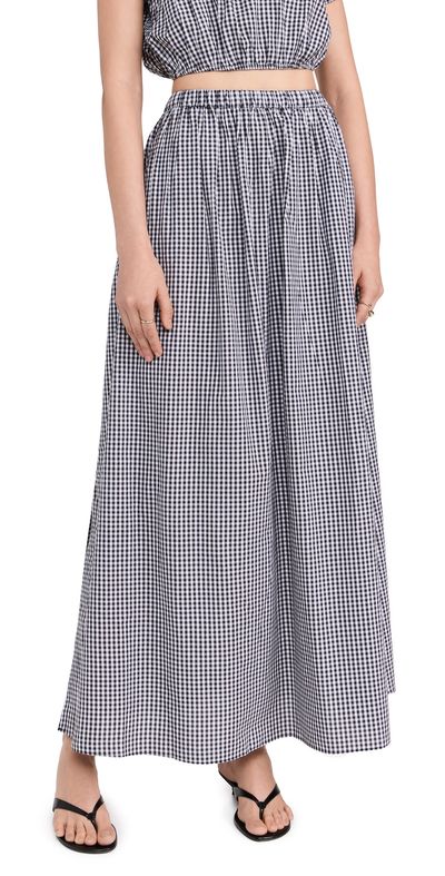 Playa Lucila Playa Lucila Maxi Skirt Black Gingham XL