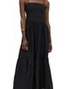 Playa Lucila Playa Lucila Square Neck Maxi Dress Black XL - 1