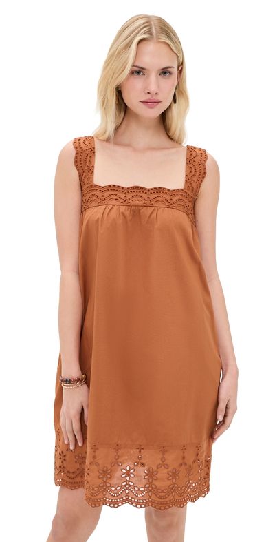 Playa Lucila Playa Lucila Tobacco Mini Dress Tobacco