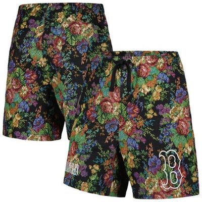 PLEASURES Men's PLEASURES Black Boston Red Sox Floral Shorts 