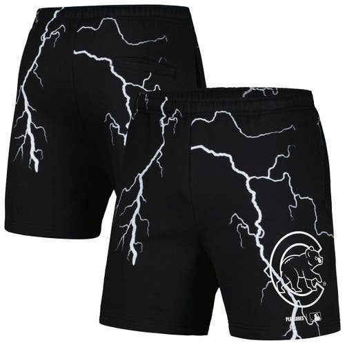 PLEASURES Men's PLEASURES Black Chicago Cubs Lightning Shorts 