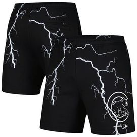 PLEASURES Men's PLEASURES Black Chicago Cubs Lightning Shorts 