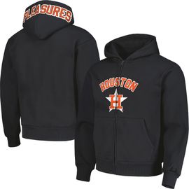 PLEASURES Men's PLEASURES Black Houston Astros Opening Day Full-Zip Hoodie 