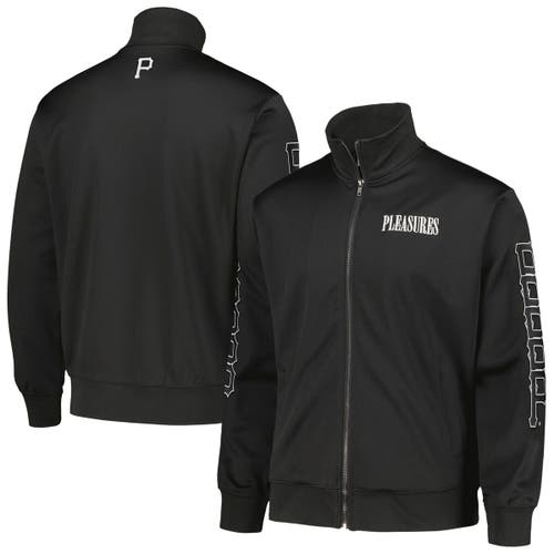 PLEASURES Men's PLEASURES Black Pittsburgh Pirates Pitcher Full-Zip Track Jacket 