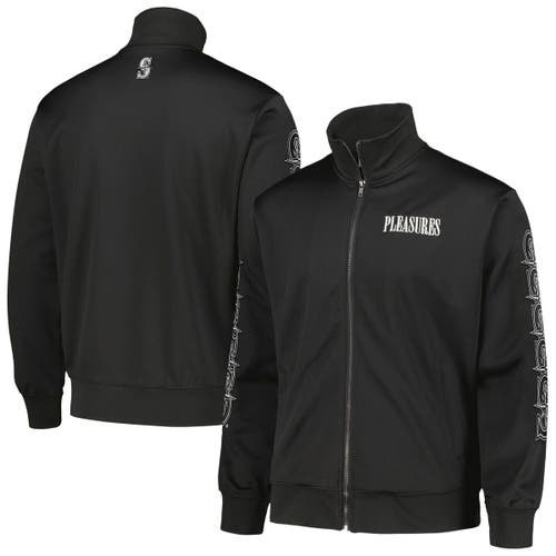 PLEASURES Men's PLEASURES Black Seattle Mariners Pitcher Full-Zip Track Jacket 