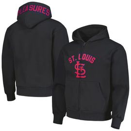 PLEASURES Men's PLEASURES Black St. Louis Cardinals Opening Day Full-Zip Hoodie 