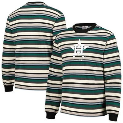PLEASURES Men's PLEASURES Cream/Green Houston Astros Ballpark Long Sleeve T-Shirt 