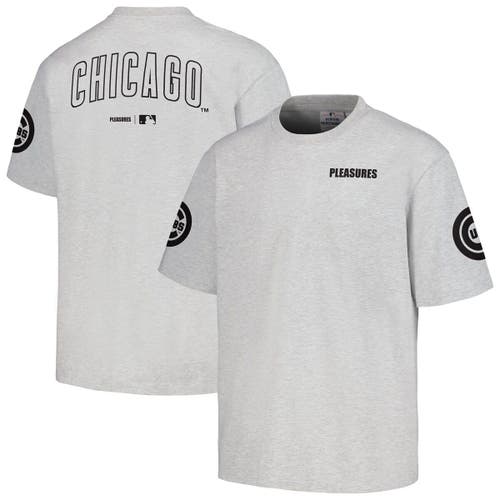 PLEASURES Men's PLEASURES Gray Chicago Cubs Team T-Shirt 