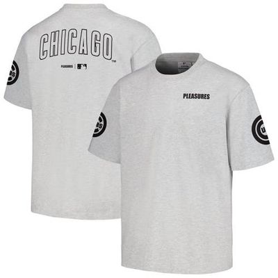 PLEASURES Men's PLEASURES Gray Chicago Cubs Team T-Shirt 