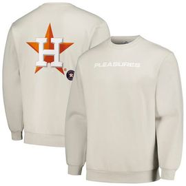 PLEASURES Men's PLEASURES Gray Houston Astros Ballpark Pullover Sweatshirt 
