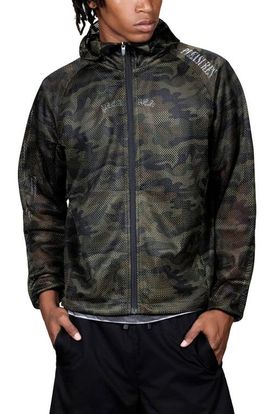 PLEASURES PLEASURES Camo Mesh Zip Hoodie 
