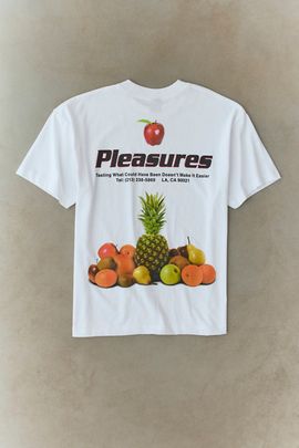 PLEASURES PLEASURES Delivery Graphic Tee in White, Men's at Urban Outfitters