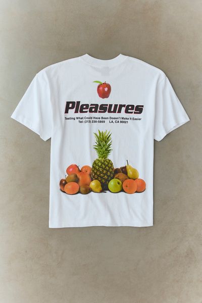 PLEASURES PLEASURES Delivery Graphic Tee in White, Men's at Urban Outfitters
