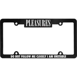 PLEASURES PLEASURES Follow License Plate Frame