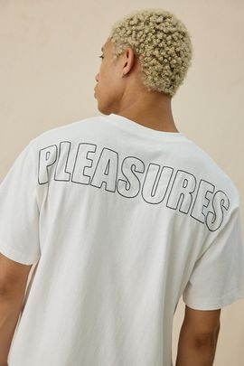 PLEASURES PLEASURES Impact Graphic Heavyweight Tee in White, Men's at Urban Outfitters