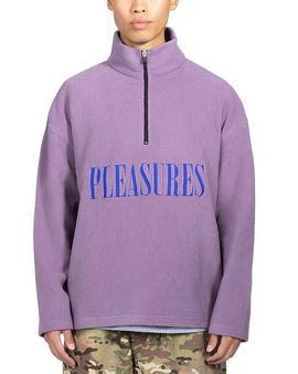 Pleasures Pleasures Onyx Half Zipper Polar Fleece Sweater