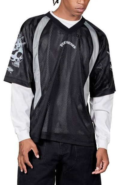 PLEASURES PLEASURES Screws Mesh Football Jersey