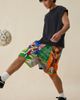 PLEASURES PLEASURES Soccer Flag Pattern Paneled Wide Leg Shorts in Assorted, Men's at Urban Outfitters - 1