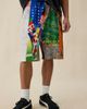 PLEASURES PLEASURES Soccer Flag Pattern Paneled Wide Leg Shorts in Assorted, Men's at Urban Outfitters - 2