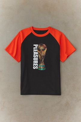 PLEASURES PLEASURES Soccer Trophy Graphic Tee in Black, Men's at Urban Outfitters