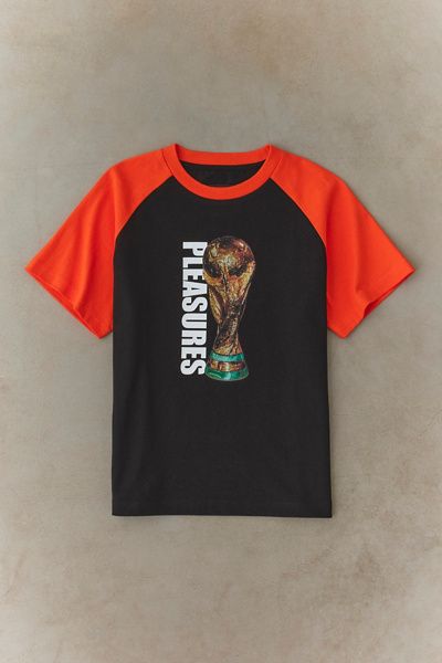 PLEASURES PLEASURES Soccer Trophy Graphic Tee in Black, Men's at Urban Outfitters
