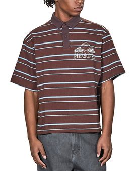 Pleasures Pleasures Teleport Logo Graphic Boxy Polo Shirt