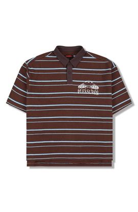 PLEASURES PLEASURES Teleport Stretch Cotton Graphic Polo