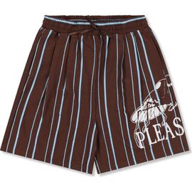 PLEASURES PLEASURES Teleport Wide Stripe Drawstring Cotton Shorts