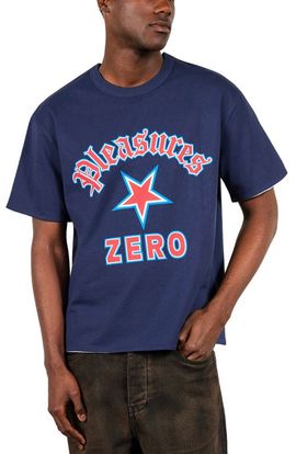 PLEASURES PLEASURES X Zero Skateboards Stars Graphic Print Reversible T-Shirt
