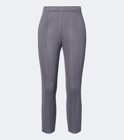 Pleats Please Issey Miyake Pleats Please Issey Miyake Basics cropped pleated slim pants