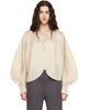 PLEATS PLEASE ISSEY MIYAKE PLEATS PLEASE ISSEY MIYAKE Beige Coast Cardigan - 1