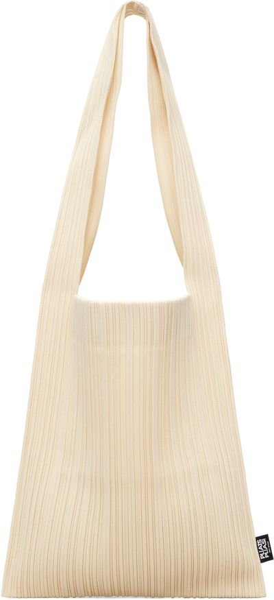 PLEATS PLEASE ISSEY MIYAKE PLEATS PLEASE ISSEY MIYAKE Beige Crepe Knit Tote